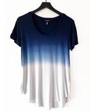 Kenneth Cole Blue Dip Dye T-Shirt Women's Size M