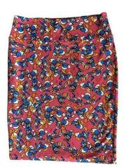 LulaRoe Disney Donald Duck Print Cassie Pencil Skirt Womens Size 2XL​