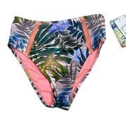 Hobie Womens Swimwear Bikini Bottom Size Small Multi-Color Floral Design Swim