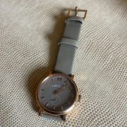 Gray Rose Gold Leather Marc by  Wristwatch