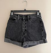 Mom High Rise Denim Shorts