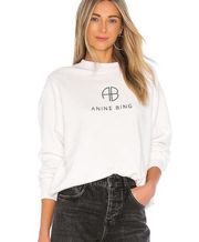 ✨ Anine Bing Ramona Graphic Mockneck Sweatshirt Pullover Crew Top