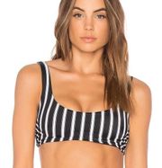 New! Tori Praver Deja Striped Bikini Top