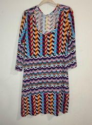 Uncle Frank Retro Colorful Geometric Artsy Women Large Mini Funky Summer Dress