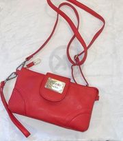 Nicole Miller Crossbody bag/Wallet. Red/Orange. Small