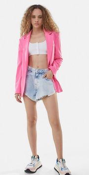 Pink Boyfriend Oversize Mom Blazer