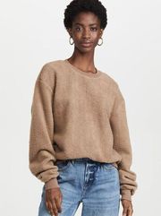 Good American Sherpa Boyfriend Sweatshirt