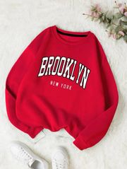 Red Brooklyn Crewneck