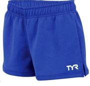 Tyr Womens Warm Up Shorts WAFTXS2A - Royal Blue Polyester - Size Small - $30