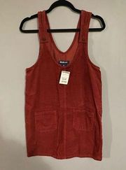 Blue Spice Corduroy Overall Mini Dress Size Small