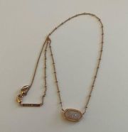 Kendra Scott Iridescent Elsa Drusy Necklace in Rose Gold