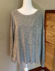 Free Press Grey Long Sleeve Stretchy Top Small