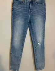 J. Crew 10-Inch Toothpick High Rise High Waisted Jeans Blue Denim - SZ 26