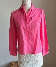 Vintage DVF Hot Pink Button Down