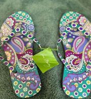 Vera Bradley Flip Flops- purple paisley!