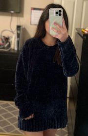 Velvet Blue Knit Sweater