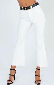 Faye Cropped Jeans In White Denim