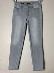 Talbots Flawless Five-Pocket Slim Ankle Gray Jeans Women's Size 2 Stretch Denim