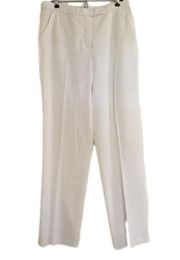 Investment White Straight Leg Dress Pants Size 12