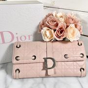 Pink Logo Quilted Continental Wallet