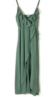 Paper Crane | Seafoam Green Ruffle Dress Hi-Low