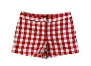 BROOKS BROTHERS Orange White Plaid Shorts Size 4