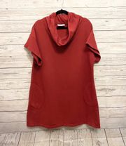 Red Cowl Neck