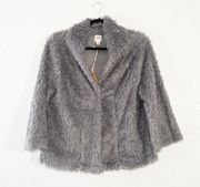 NWT  Gray Faux Fur Jacket Size Small