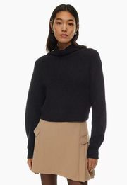 Wilfred Aritzia Montpellier Waist Turtleneck Funnel Neck Sweater | Black | XS