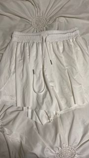 White Flowy Shorts