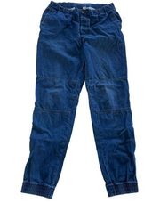 American Apparel Pants Womens X Small Blue Elastic Waist Stretch Jogger Cotton