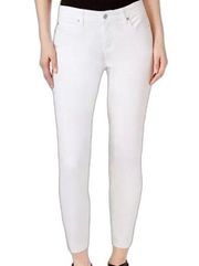 Eileen Fisher Slim-Fit Ankle Jeans in White Size 2