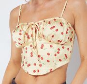 PacSun  LA Hearts Tie Front Satin Corset Top