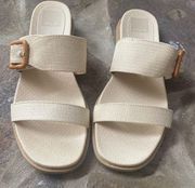 Dolce Vita Genzel slide sandals ivory beige natural neutral buckle 8.5 summer