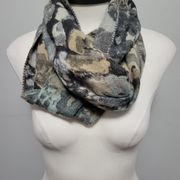 Cashmink V Fraas watercolor floral infinity scarf