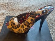 Iron Fist Love Bites Natural Leopard Studded Platform Heels