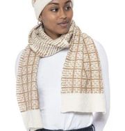 Inc International Concepts Tweed Knit Muffler Scarf Ivory One Size New