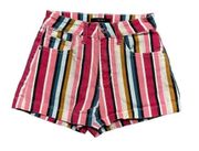 Forever 21 Multi Colored Striped Denim Mid Rise Shorts S