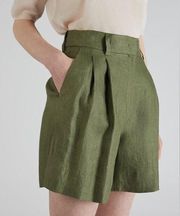 NWOT  Wilfred Linen Bloomer Shorts - Olive - 0