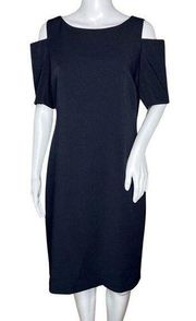 Michael Michael Kors Dress Womens 10 Black Neutral Business Party Minimalist