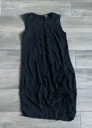 Zella black scrunch side mini dress