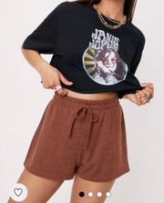 NastyGal Petite High Waist Drawstring Shorts 