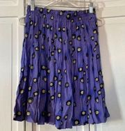 Vintage Carole Little petite blue patterned skirt