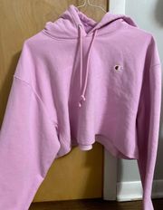 Champion Cropped Light Pink Hoodie