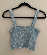 Me to We Smocked Cropped Tank Top