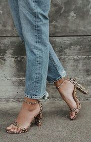 Lulu’s Taylor Snake Print Heels 