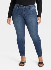 Women's Mid-Rise Skinny Jeans - ™ Dark Blue Denim