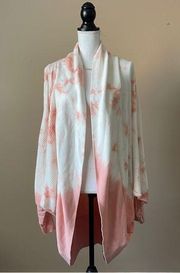 WONDERLY | Pink Tie Dye Waffle Knit Dolman Sleeve Sweater Sz 3X