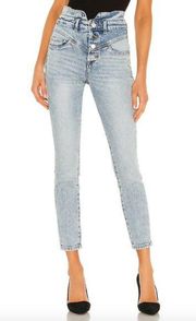 BlankNYC Rivington Exposed Button High Rise Skinny Jeans in Hard Feelings 29"