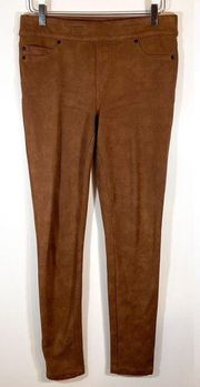 Liverpool sienna pull on legging faux suede coated wax tan size 29